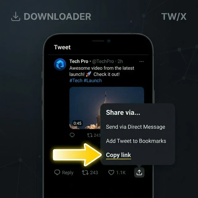 How to copy link on X/Twitter