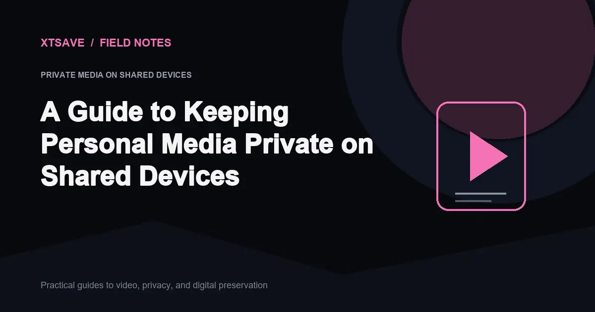 Securing Private Media on Shared Family and Work Devices | XTSave