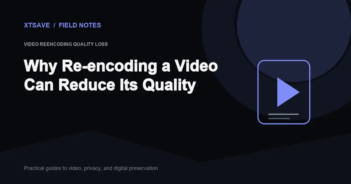 Video Re-Encoding and Quality Loss: The Science of Quantization Artifacts | XTSave